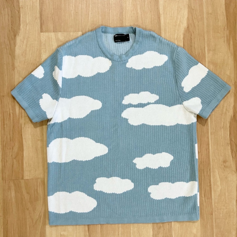 ASOS Cotton Heavy Knit Cloud Sweater - Short Sleeved